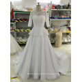 Aoliweiya Bead / Pearl / Rhinestone / Robes de mariée en cristal avec manches 3/4